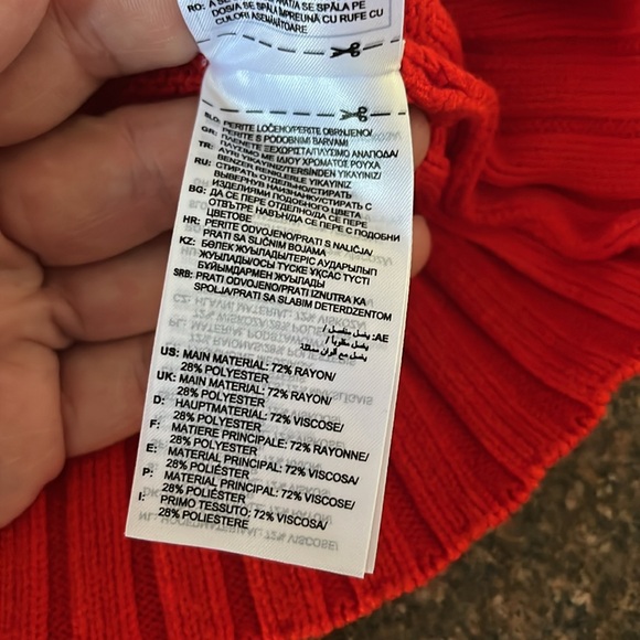 ADIDAS IVY PARK LADIES RED PINK TURTLE NECK SWEATER-M - Picture 6 of 10